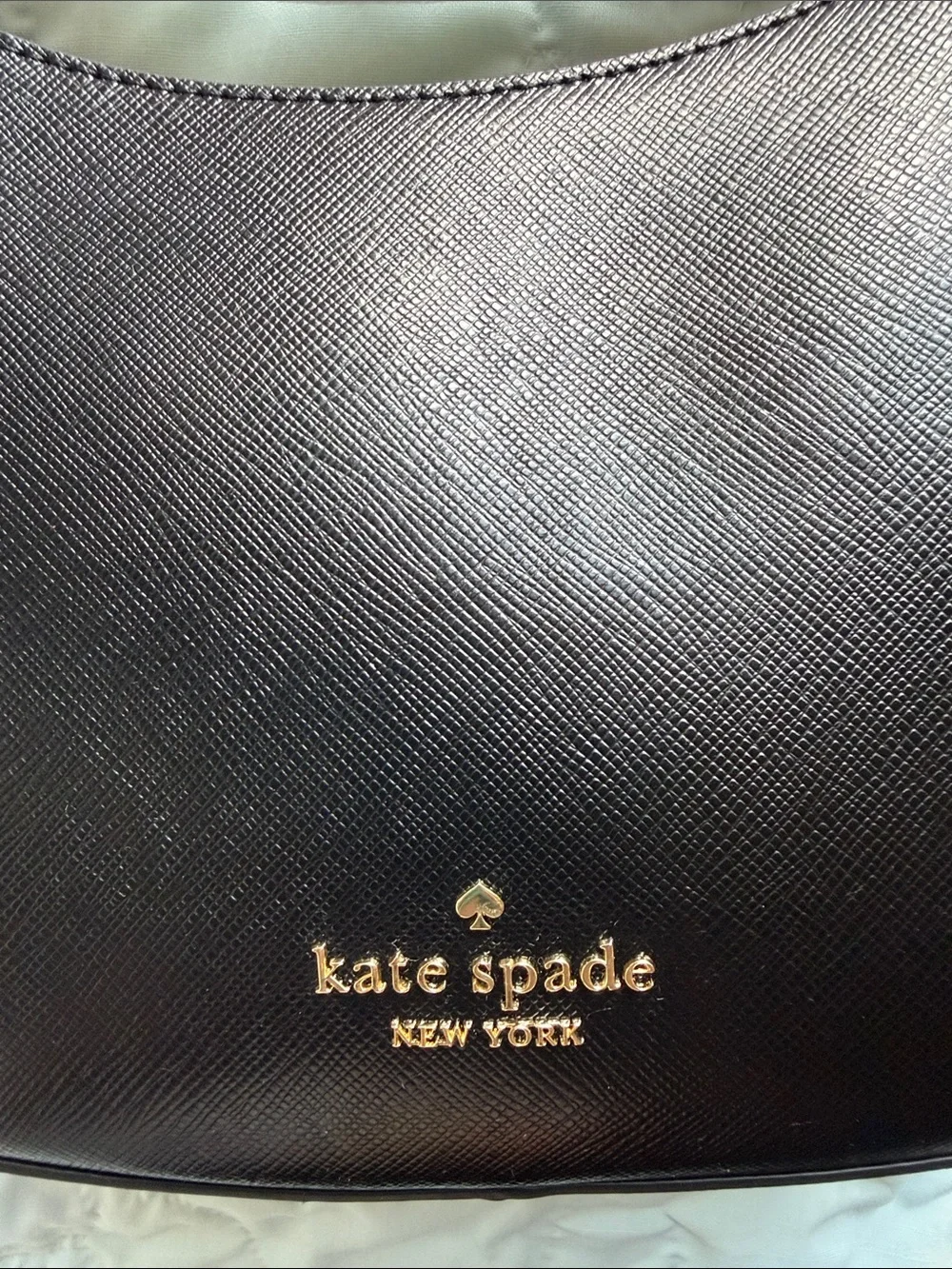 Kate Spade Black Saffiano Leather Medium Paige Crossbody Bag w/ Gold Hardware
